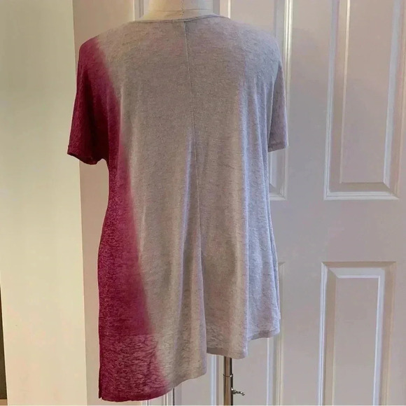 Lane Bryant Plus Size 18 20 Tunic Top Hot Pink Ombré Burnout Lightweight - Picture 2 of 8